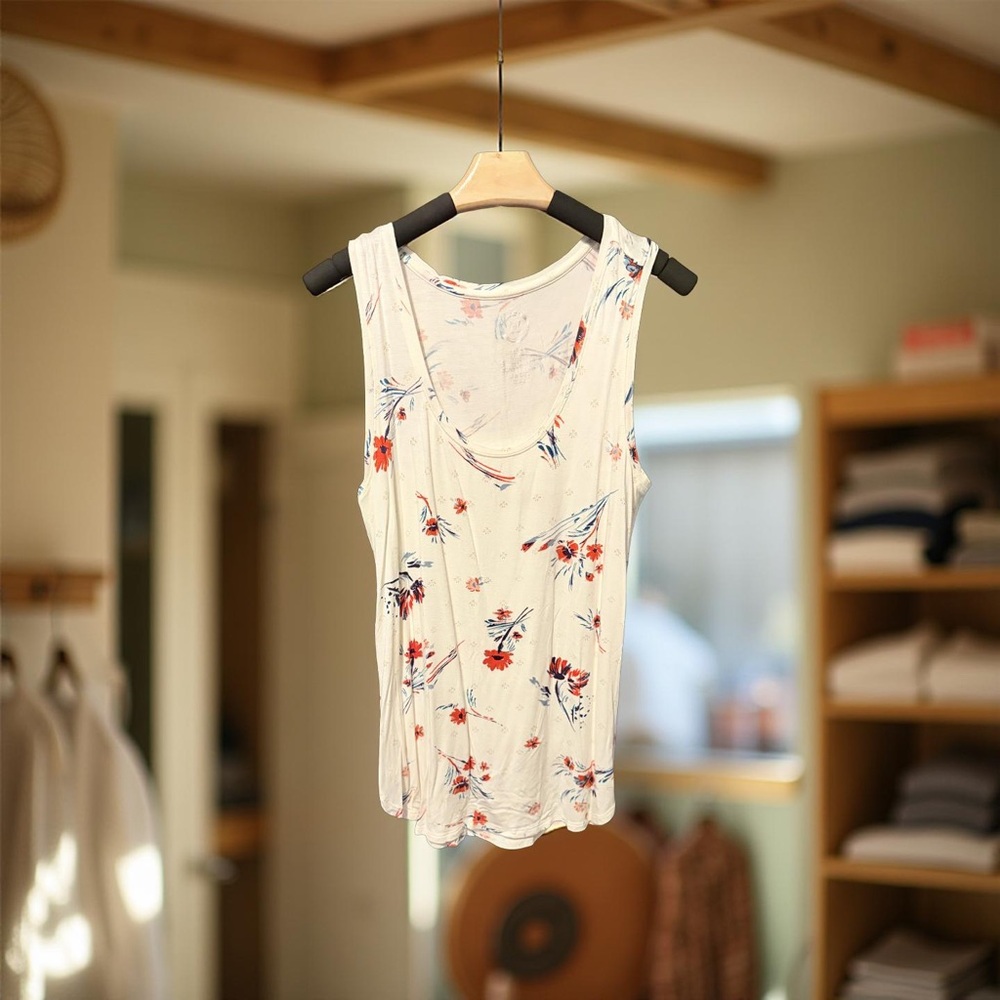 Elegant Floral Print Tank Top